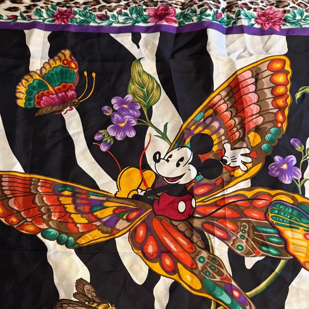 Colorful Butterfly and Animal Print Scarf - Picture 2 of 5